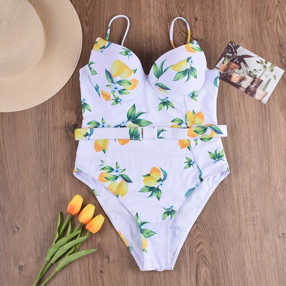 🍋Lemon Print🍋 One-piece Swimsuit - Picture 3 of 6